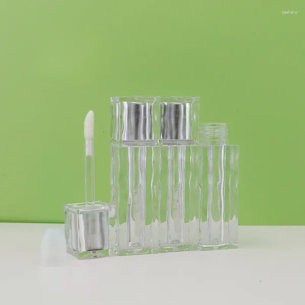 Speicherflaschen quadratische transparente Lipgloss nachfüllbare Flasche 3ml Fleckenrohr leerer Punkt Kosmetikverpackung Material Kunststoffbehälter