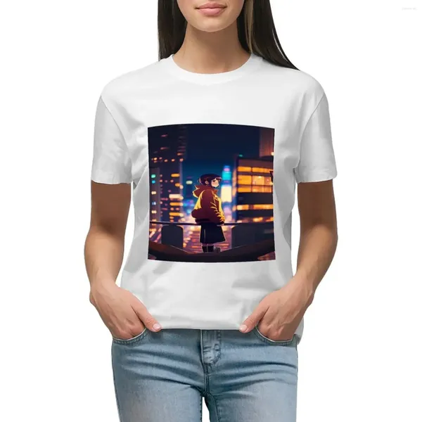 Kadın Polos Bir Kız Makoto Shinkai Stil Anime T-Shirt Estetik Giysiler Kadın Lüks Tasarımcı Giyim Kadın