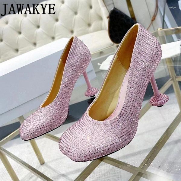 Отсуть обувь 2024 Spring Strange Heel Crystal Celebrity Brand Brand High Heels Формальные квадратные ноги базовые насосы, дамы