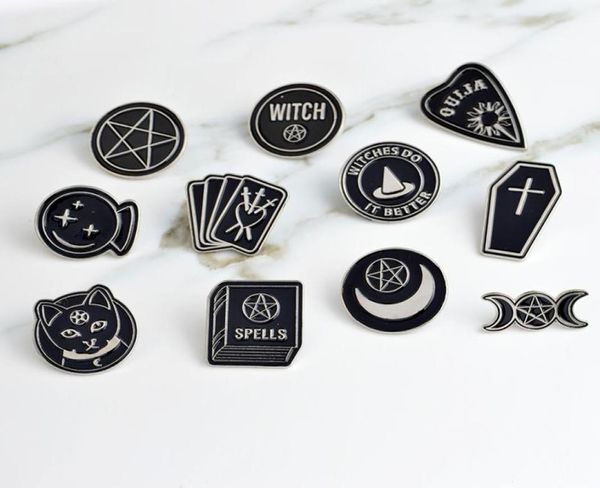 Ведьмы делают это лучше ведьма заклинания Black Moon Pin Pin Acsory Badges броши отворотный эмалевой рюкзак Backpack Bag4738568