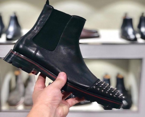 Stivali da uomo di migliore qualità S caviglia designer scarpe scarpe in pelle di pelle di pelle di cuoio svuffi abiti da uomo con dimensioni della scatola EU38-479046707