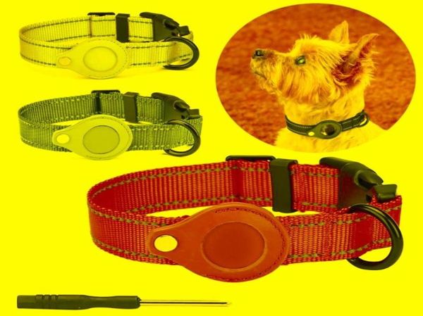 Поводки для собак для яблочного корпуса кошачья воротничка GPS Finder Нейлон красочный защитный воздушный тег аксессуары,