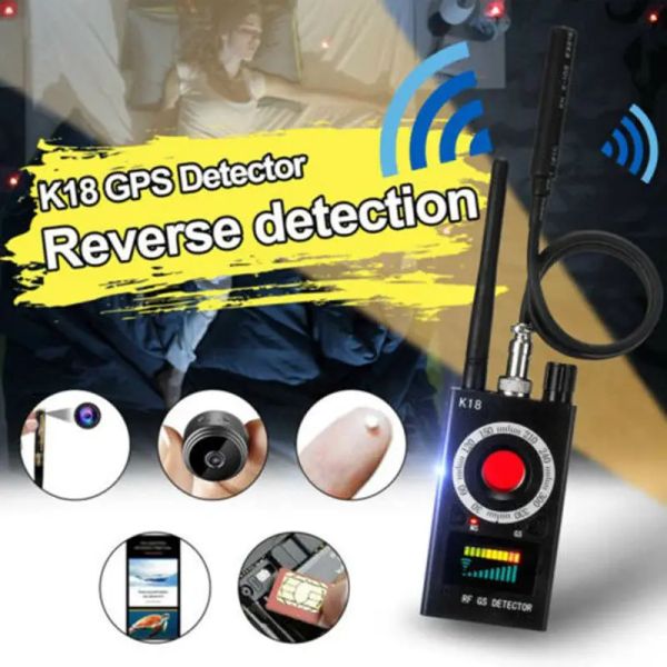 Sistemas Detector de câmeras antispy Detector K18 multifuncional GSM Audio Bug Finder GPS Signal Lens RF Tracker Detect