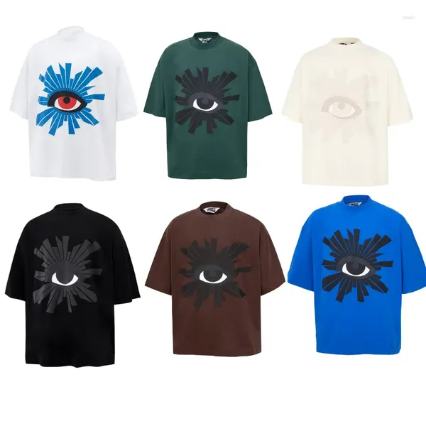 Herren T-Shirts acht Farben rundes Nacken Cartoon House of Fehlern T-Shirts Augen drucken lässige losen Hüfthop-Tees Männer Frauen Paar Kurzarm