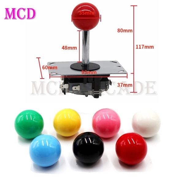 Jogos Fighting Stick Réplica Sanwa Micro Switch Diy 33mm eixo com bola de cúpula de botão 4/8 para o console de jogo de alta qualidade multicolor