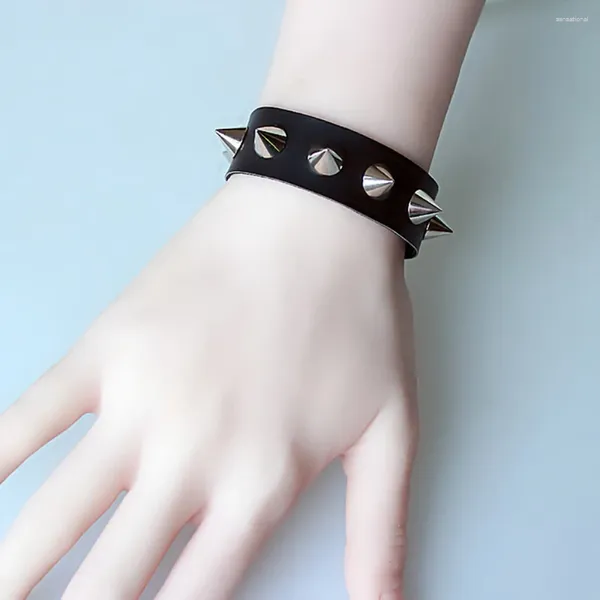 Braccialetto hip hop snand bracciale spicco punk roccia gotica roccia unisex braccialetti per donne braccialetti gioielli di moda set di cuff