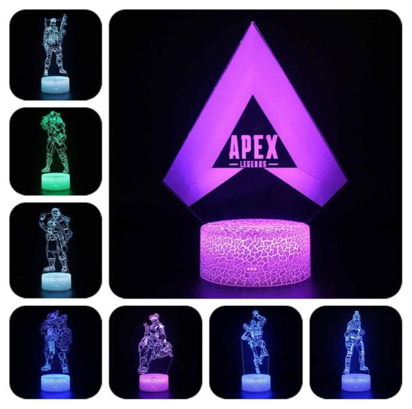 Новинка Apex Legends Night Light Figure. Цветные цвета смены светящиеся игрушки для детей Рождественские подарки на день рождения T2003213176971