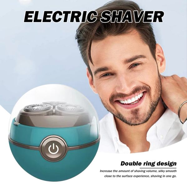 Barbeadores portátil barbeador sem fio USB Mini -face barba barba barba longa barba de barba lavável para homens em casa/viagem