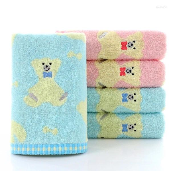 Asciugamano 2 pezzi/lotto 25 50 cartone animato di cotone puro jacquard bambini asilo per bambini facciale necessità quotidiane