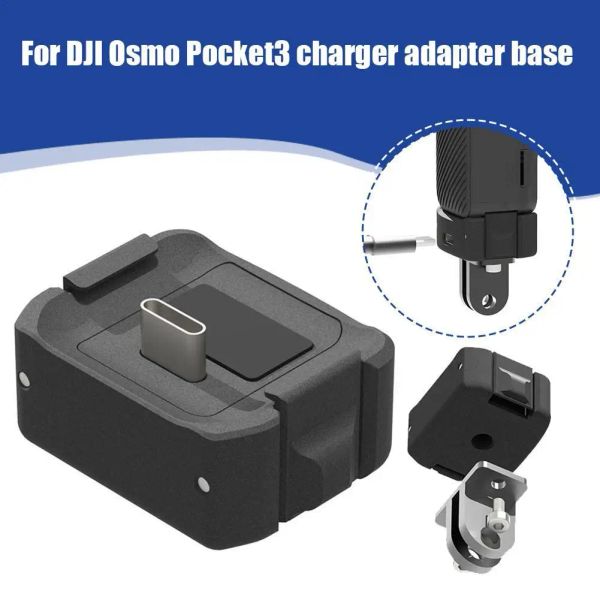 Аксессуары для DJI Pocket 3 Зарядная база Typec 1/4 Mount Adapter Potable Gimbal Camera для DJI Pocket 3/Osmo Pocket Camra Accessories ne