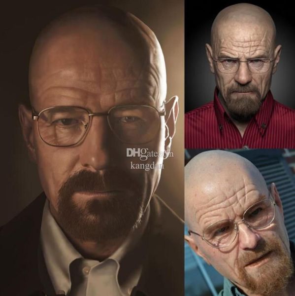 Festival Party Masks Movie Celebridade Máscara de Latex Toy Breaking Bad Professor Mr White Realistic Fostume Máscara Halloween Cospl39512005