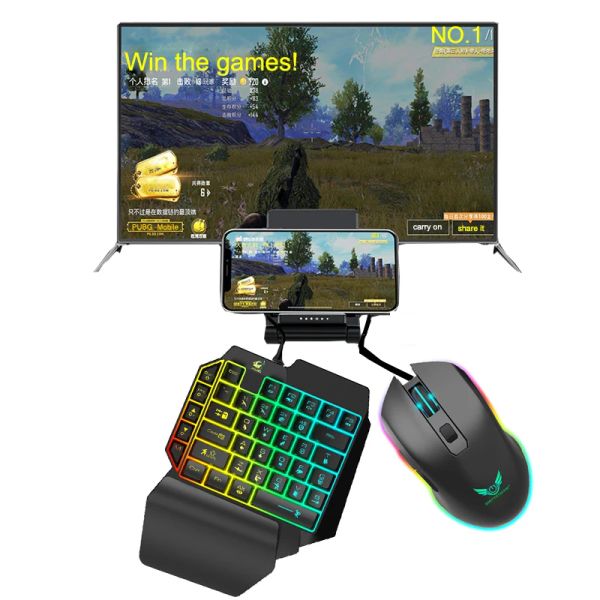 Gamepads 3 in 1 PUBG -Controller Mobile Gamepad Cooler Fan Gaming Keyboard -Mauskonverter für iOS Android Phone PUBG -Adapter