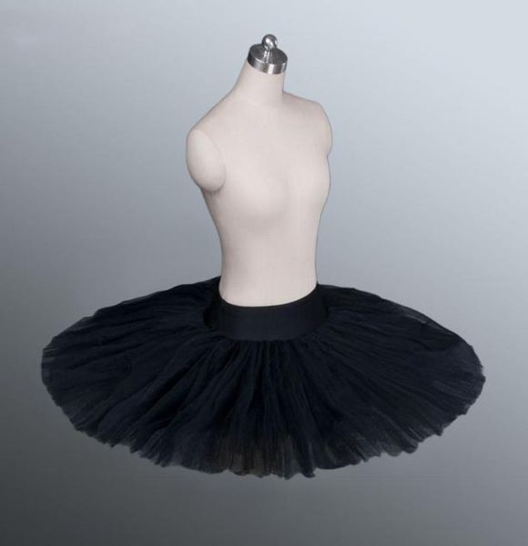 Tulle Black Black Profissional Half Balé Tutu Balé Profissional Tutus Panqueca Prática de ensaio Balé Half Tutus CX201381180