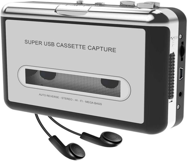 Кассетный проигрыватель, портативный магнитофон захватывает MP3 O музыку через USB или батарею, конвертируйте кассету для ленты Walkman в MP3 с ноутбуком и PC8077743