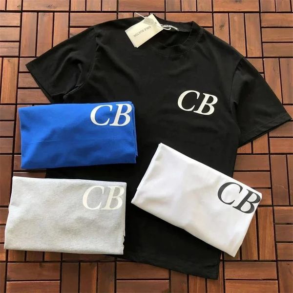 2024 CB Mode Kurzarm Männer Cole Buxton Blue Grey Black White Women Vintage T-Shirt T-Shirt mit Tags 240407