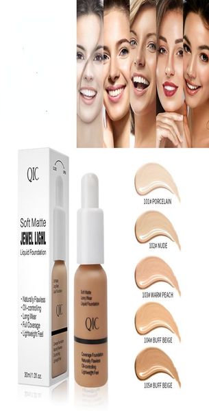 Concealer Creme Light Foundation Weiche matte Wege Lange Tragen Flüssiges Fundament Aufhellende Volldeckung Ölkontrollbühne Make -up Schönheit Mädchen 30G3050377