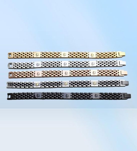 Speedometro alla moda di lusso uomini bracciale bracciale bracciale uomo corona a catena oro braccialetto guardano gli accessori per gioielli 5187343