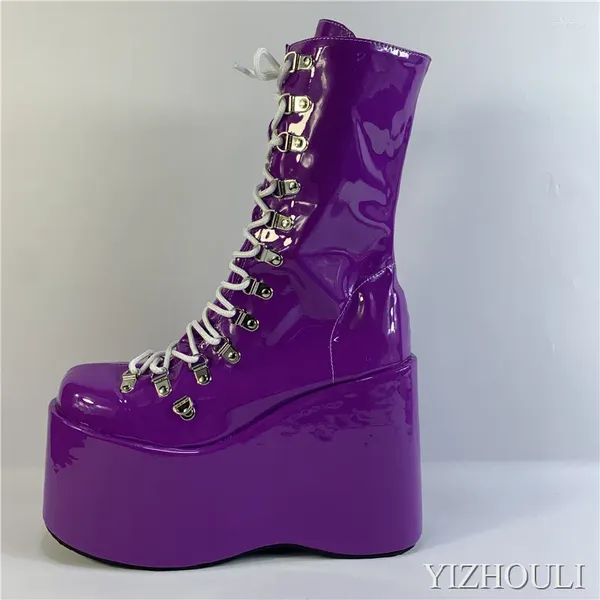 Scarpe da ballo zeppe sexy 12,5 cm Stage Performance Style Busker Busker Ankle Boots Custom Model Pole Dancing