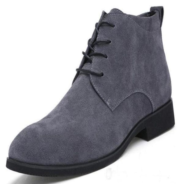 Ness chukka mass botas altas sapatos casuais de couro externo masculino de inverno masculino preto grey90582693813534