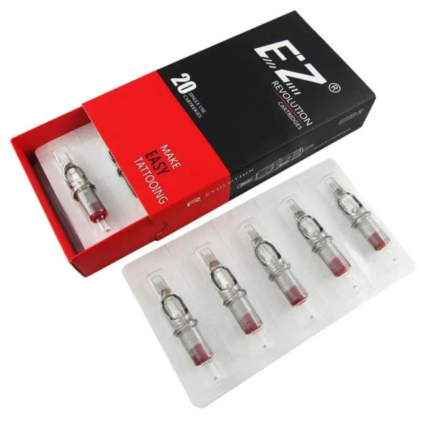 İğneler EZ Dövme İğneleri Devrim Kartuşu Kavisli /Yuvarlak Magnum#08 Kartuş Dövme Makinesi için 0.25mm ve 20 PCS /LOT