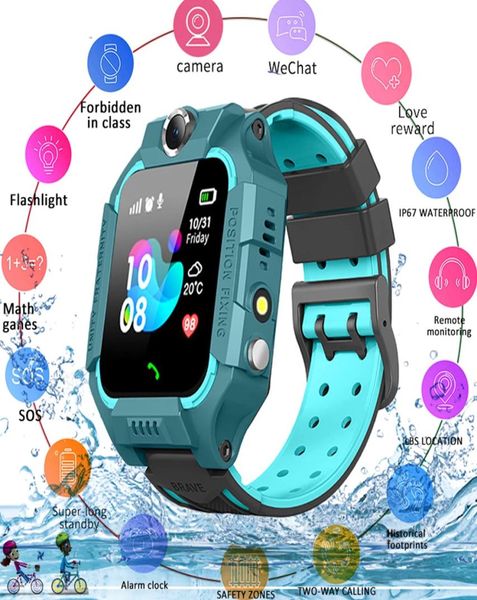 2021 Kids Smart Watch for SOS Call Telefon Uhr SmartWatch Verwenden Sie SIM -Kartenfoto wasserdichtes IP67 Kids Gift für iOS Android2255547