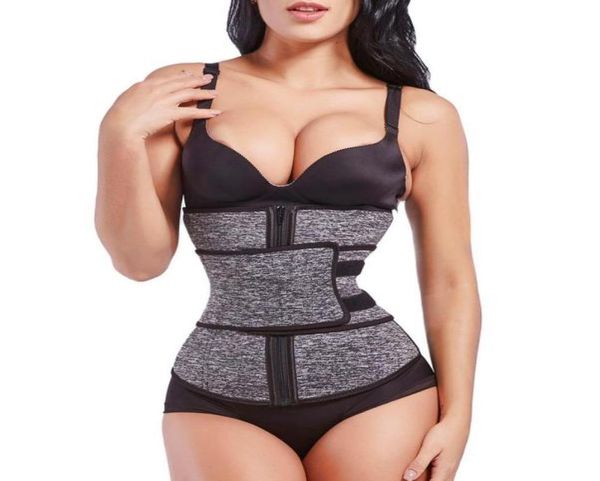 Cinturão abdominal de beleza amante Zipper de maior tamanho de neoprene cincher 7 aço coreso do corpo do corpo Treinador de cintura CX2001858883