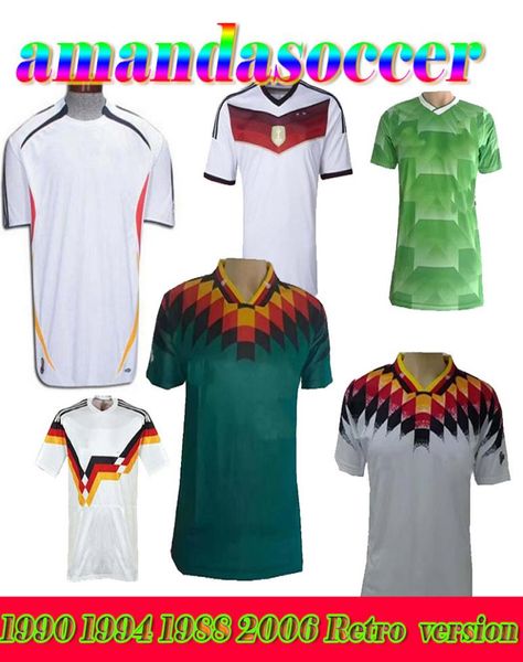 Versione retrò 1990 1994 1988 Germania Littbarski Ballack Soccer Jersey Klinsmann Matthias Home Away 2014 Shirts Kalkbrenner Jersey3889231