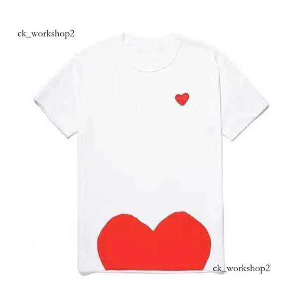 Designer Red Heart Fashion Sticked Play Marke Summer CDGS Shirt Baumwolle bedruckt Kurzarm hohe Quanlity T -Shirts Spiele Unisex T Shirts 285