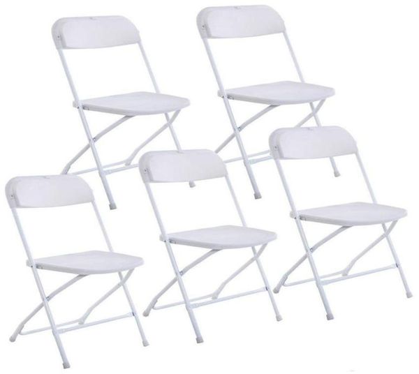Новые пластиковые складные стулья Свадебные вечеринки Коммерческий белый gyq5931429
