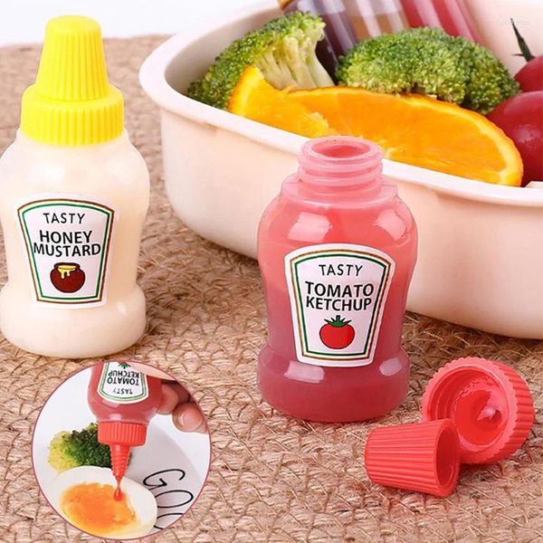 Бутылки для хранения мини -приправы бутылка бутылка портативный томатный кетчуп салат -контейнер для заправки для бенто -ланч -коробки кухонная банки
