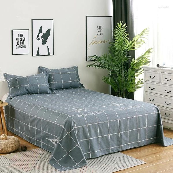 Set di biancheria da letto semplice stile elegante e tranquillo foglio piatto di cotone grazioso cuscini morbidi da letto comodi di buona qualità da letto di buona qualità