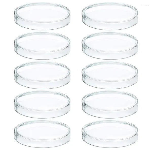 10pcs plástico prato estéril de petri prato de cultura de bactérias com tampas para material científico biológico de laboratório Supplies 60mm