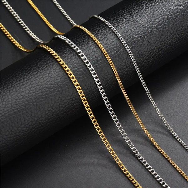 Catene Zorcvens Fashion Figaro Chain Necklace for Men Punk Silver Colore in acciaio inossidabile in acciaio lungo Hip Hop Gioielli regalo