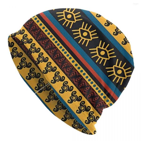 Berets Fashion Hats African Ethnic Tribal Thin State Bonnet Special Skullies Beanies Caps Мужчины Женские наушники