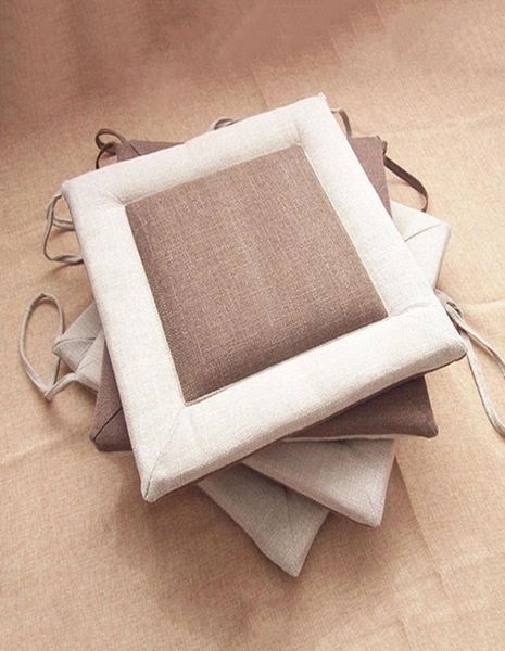 Linen tatami almofada japonesa retchwork pad office harden back sofá travesseiro para nádegas pátio cadeira sede para jantar quadrado almofada 2016712641