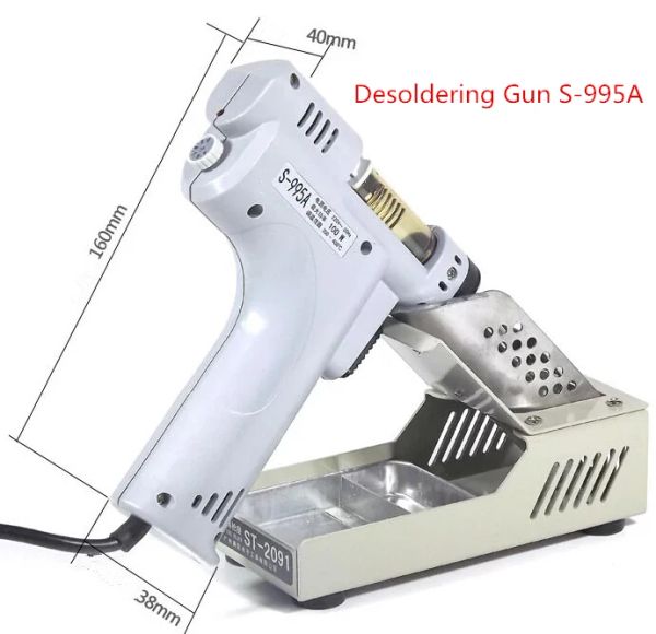 Armas de dessoldagem a pistola elétrica absorção pistola S995A Pó de vácuo elétrico Desolding Bomba Solda Sucker Gun 220V 100W Desolder Gun