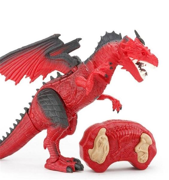 RC Animal Dinosaur Dragon Intelligent Real Life Toy Remote Control Flamame Giocattoli Dinobot per bambini Y20041327516164679380