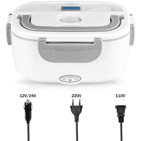 Lunhana elétrica de plástico 220V 110V UE Plug plug Picnic Food aquecedor de aquecedores de caminhão 24V 12V Alimentos que aquecem recipiente de aquecimento