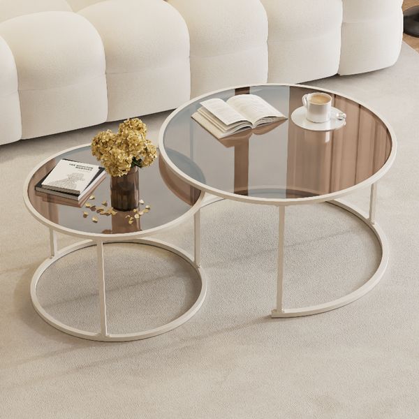 Tavolino in vetro temperato di lusso a luce nordica semplice soggiorno per la casa piccoli appartamenti tavolini mobili
