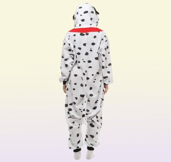 Cão Dalmata Mulheres039s e Men039s Costume de velo de velo polar de Kigurumi para Halloween Party Ano Novo Welcome Drop 7153776