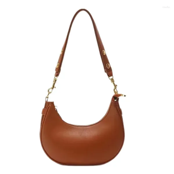 Umhängetaschen Mode Retro Averarm -Tasche für Frauen 2024 Luxushandtaschen hochwertige PU -Lederinnen Frau Crossbody Sattel