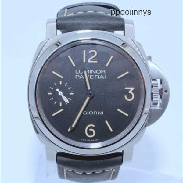 Paneraiss Luxus -Armbanduhren versenkte Uhren Schweizer Technologie Luminor 8 Giorni 44mm Stahl Handbuch Herren Uhr PAM 915 verkauft wie 5ij8