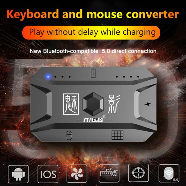 GamePads M1Pro Mobile Controller Gaming Keyboard Mouse Adapter Plug Plug Gamepad PUBG Bluetooth 5.0 para Android Telefone IOS