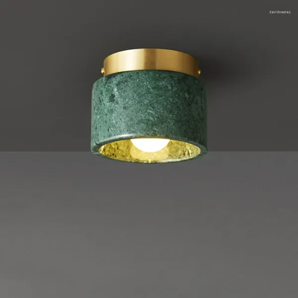 Luci del soffitto Nordic Piccolo Downlight Light Living Dispositivo Dispositivo per camera da letto Decor marmo Verde Pietra Bianca corridoio Fungitur