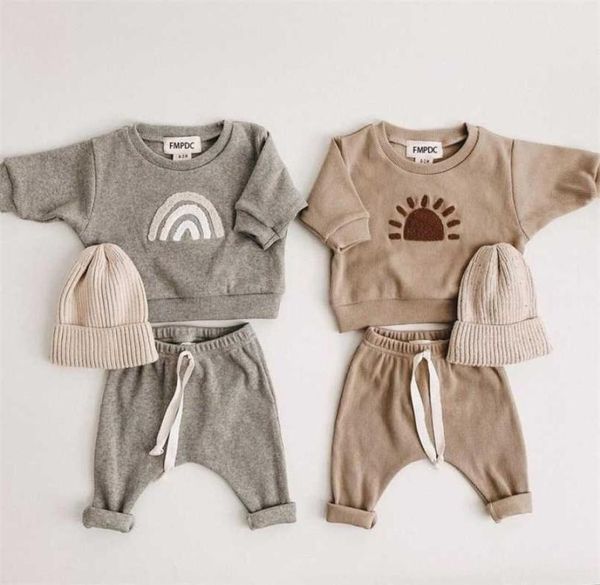 Fashion Kids Clothes Set Kleinkind Baby Jungen Mädchen Muster Freizeittops Kinder Lose Hosen 2pcs Baby Boy Designer Kleidung Outfit 28272617