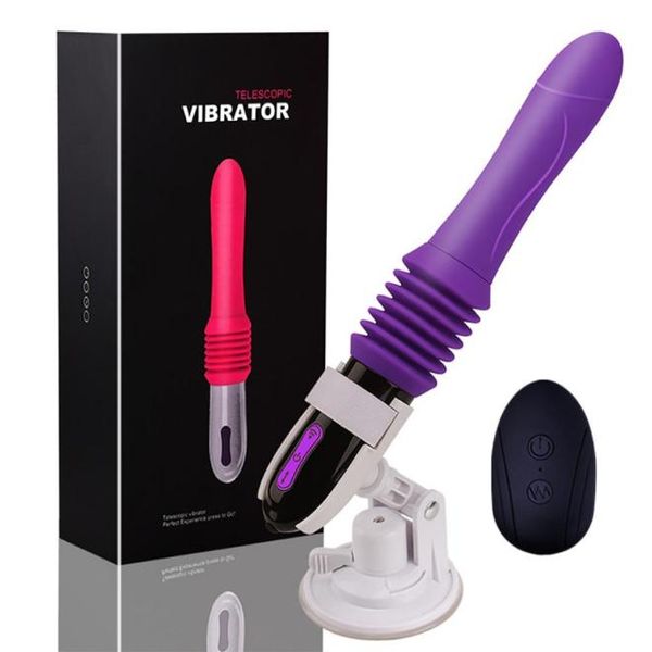 Massaggi su e giù di movimento Macchina sesso femmina di dildo vibratore potente pene automatico a mano con giocattoli sessuali per la tazza di aspirazione per WO8495765