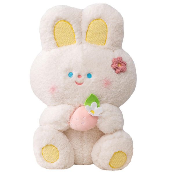 Kleine weiße Kaninchenpuppe Kissen Kindertag Geschenkpuppe
