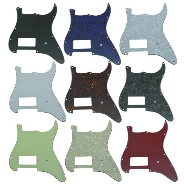 Cabos Pérola preta 11 Hole St One Humbucker Guitar Pickguard Scratch Plate FD para Delonge Guitar Parts Guitar Acessórios para Strat