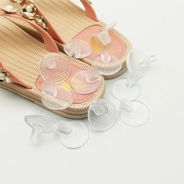 Transparente Silikon Runde kleine Clip-On-Pads Flip-Flops Forefoot Pads PU Clips Forefoot Pads