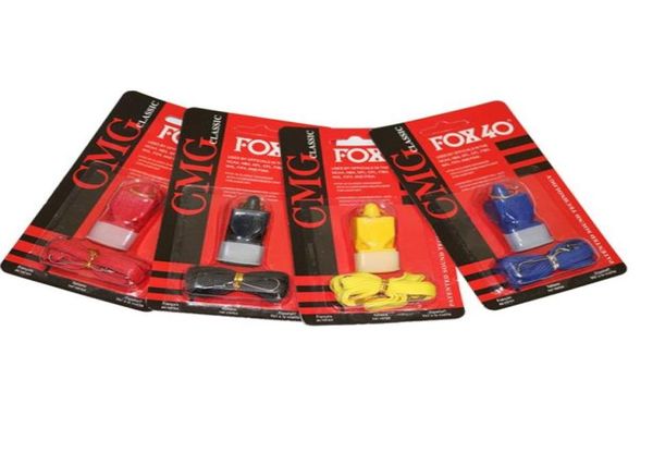 Whistle Plastic Key Rings Fox 40 calcio da calcio basket Hockey Baseball Sports Classic Arbitro Whistle Survival Outdoor5455497